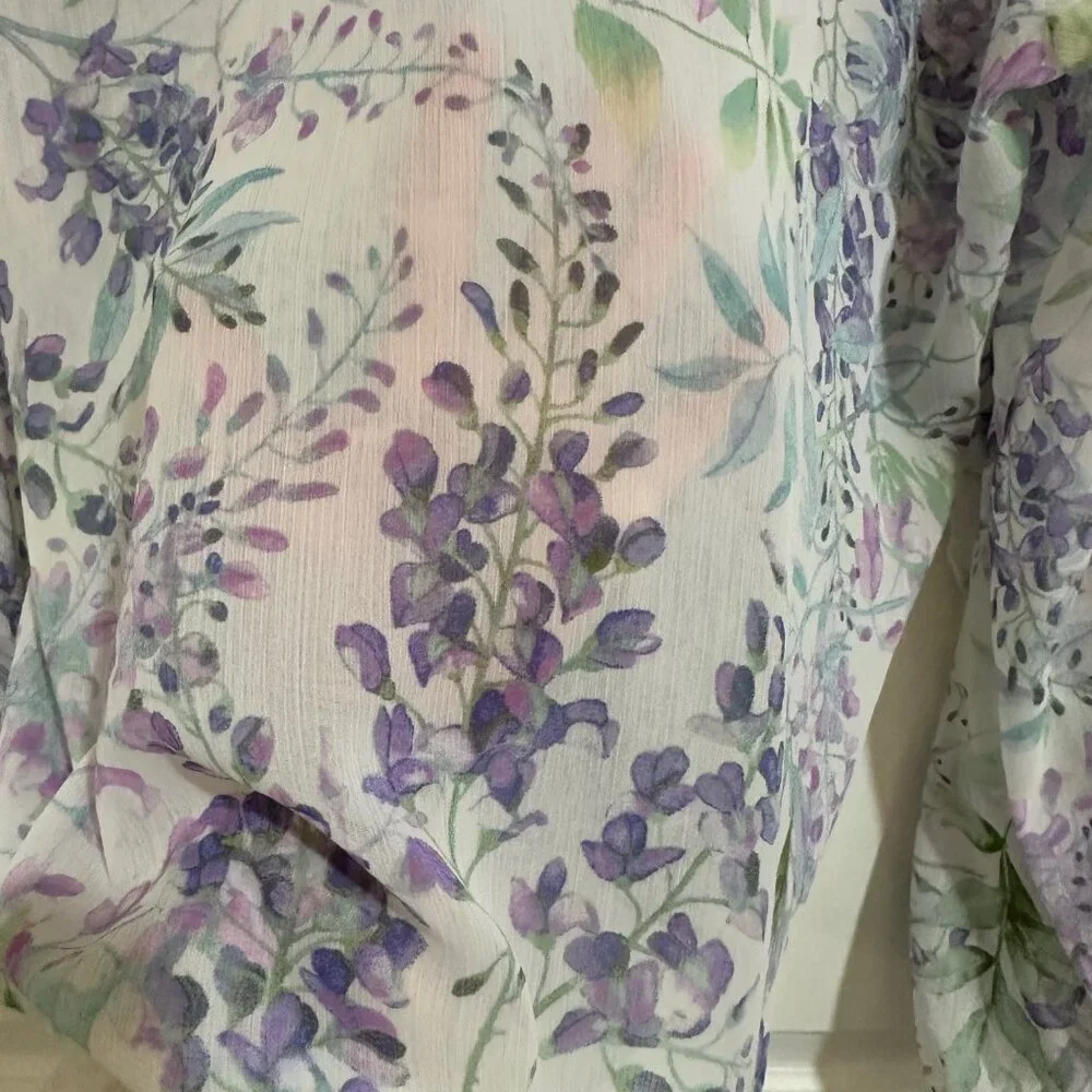 Haver & Blair London Floral Chiffon Blouse – XL – NWT - Picture 4 of 9